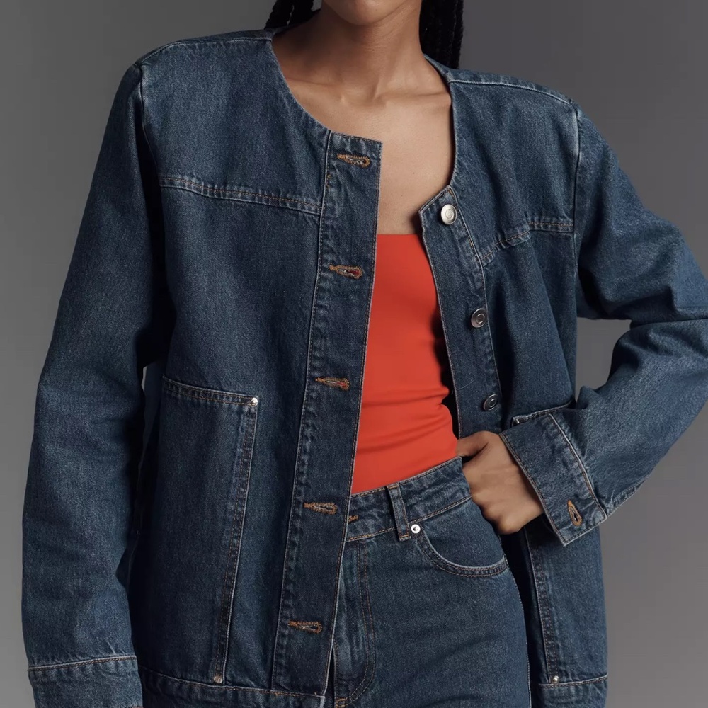 Denim Jean Jacket - Dark Blue